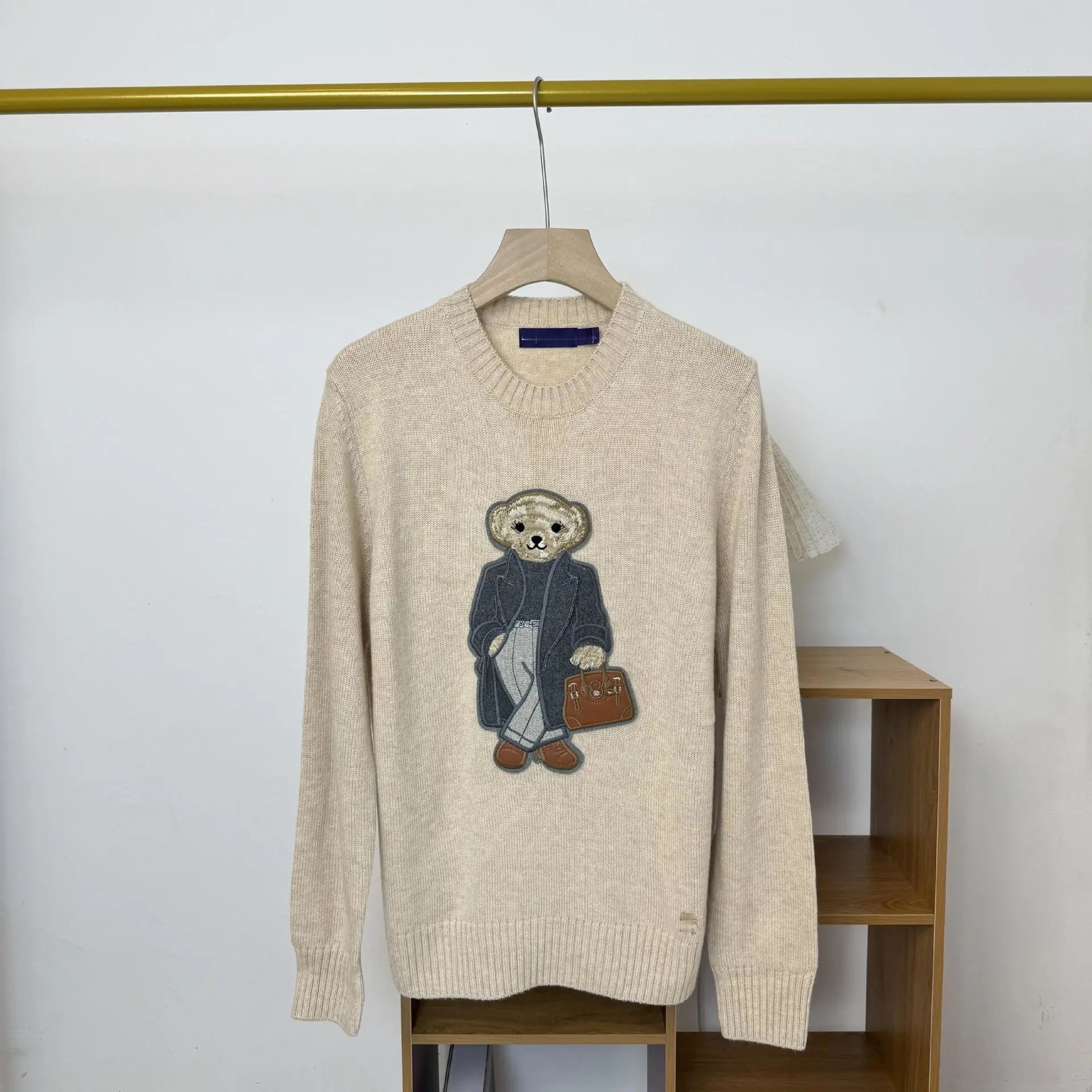 Polo Ralph Lauren Bear Embroidered Gray Sweater - 7