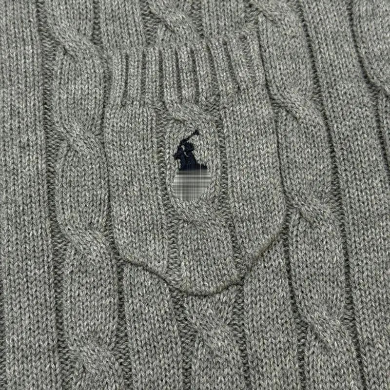 Design Cable Knit Short-Sleeve Sweater Beige Sweater - 18