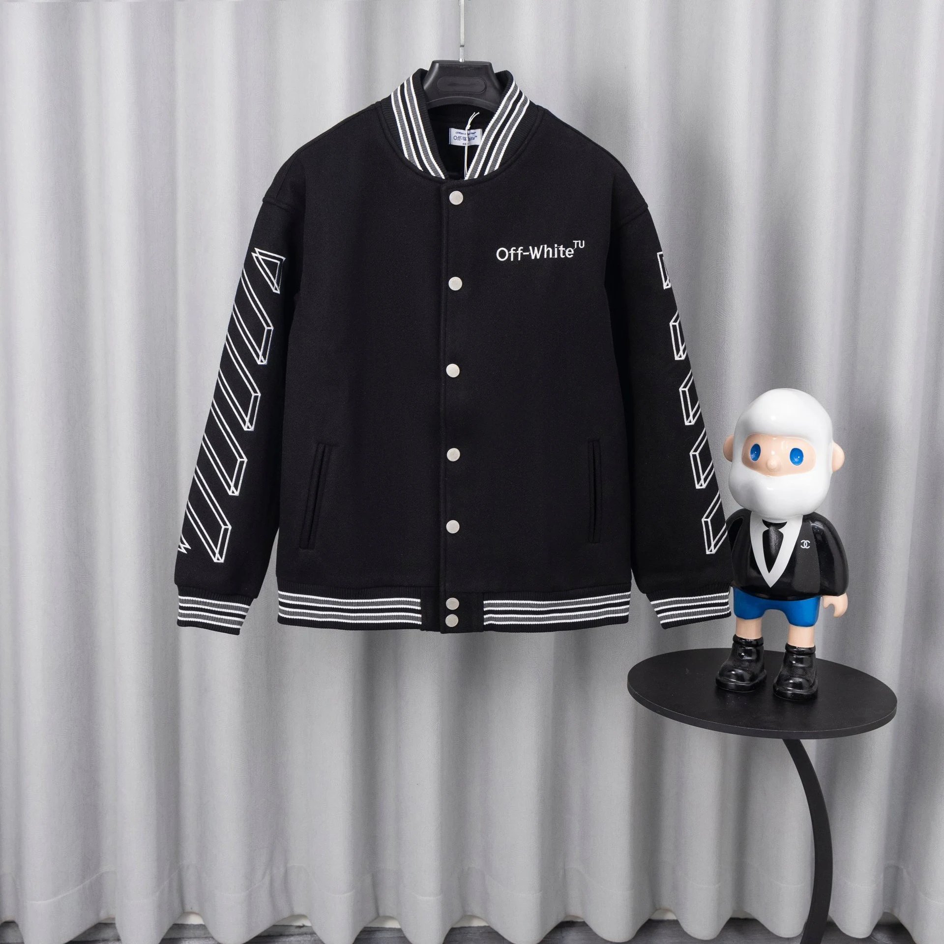 Off-White x Pitbull Varsity Jacket Red Outerwear - 25