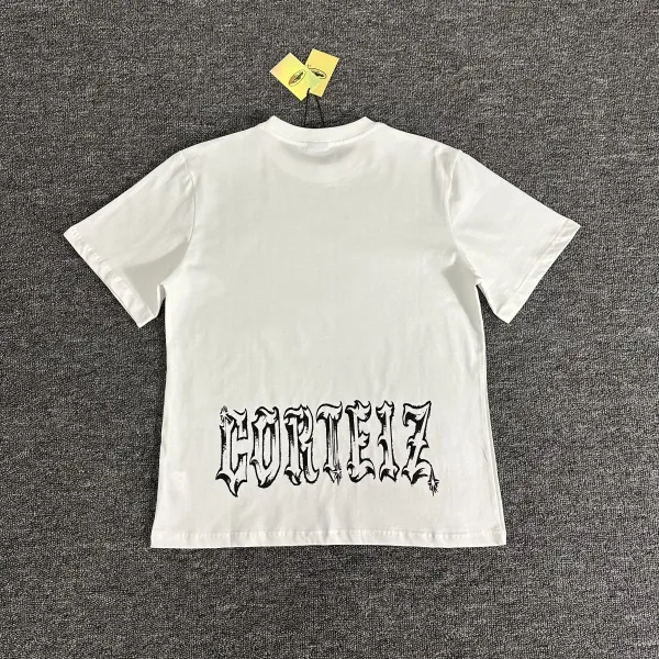 Corteiz Gothic Logo White T-Shirt - 1