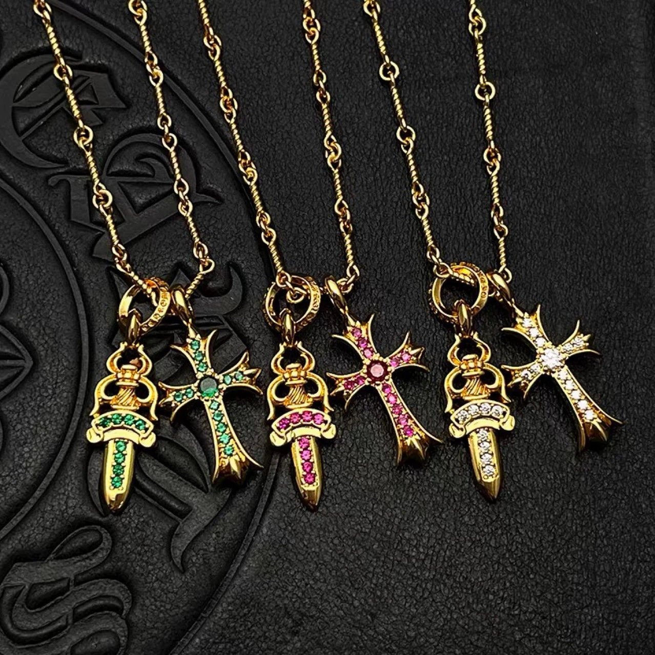 Chrome Hearts Dagger and Cross Pendant Necklace Silver Jewelry - 3