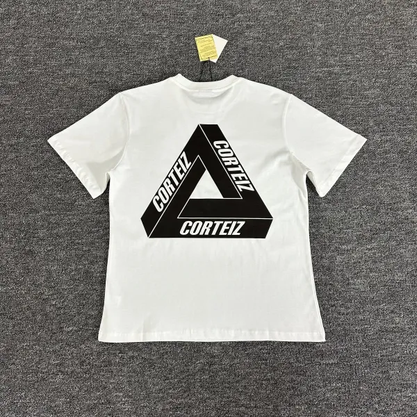 Corteiz Penrose Triangle White T-Shirt - 1