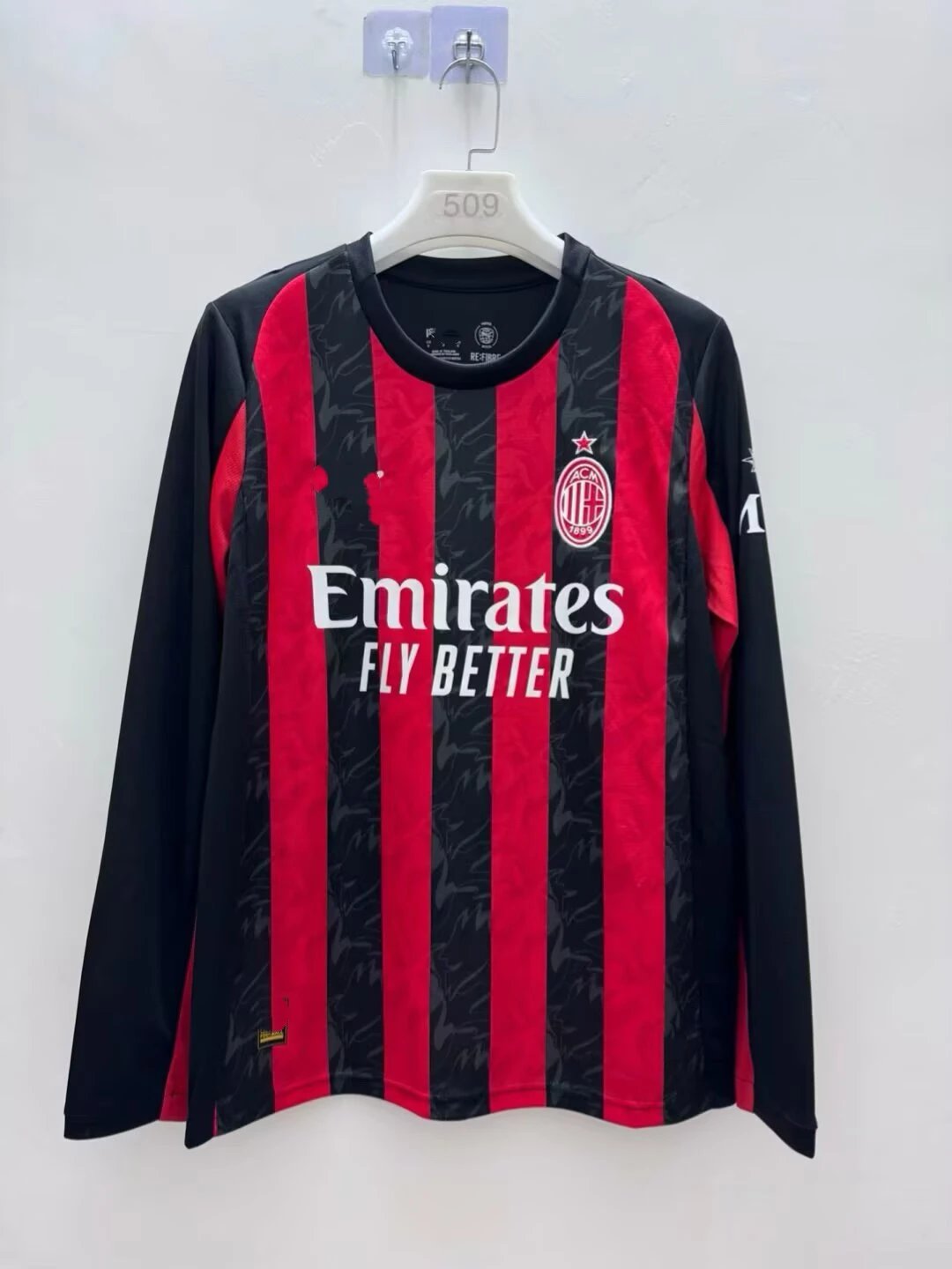 AC Milan Benfica Home Long-Sleeve Jersey Red Jersey - 5