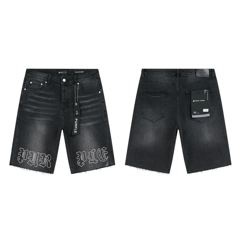 Amiri Logo-Print Distressed Denim Shorts Blue - 15