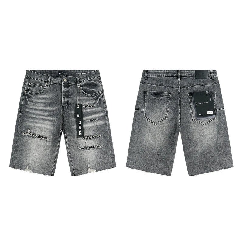 Amiri Logo-Print Distressed Denim Shorts Blue - 22