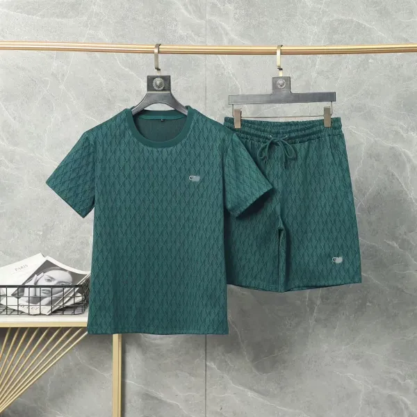 Design Diamond Pattern Green Casual Set - 1
