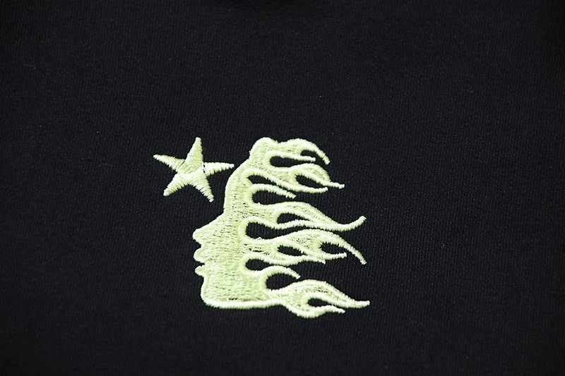 Hellstar X-Star Sports Graphic Hoodie Black with Neon Green - 12