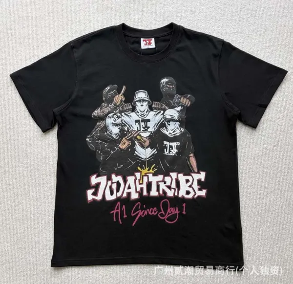 Design JUANTRIBE A1 Since Day 1 Graphic Print Black T-Shirt T-Shirts - 1