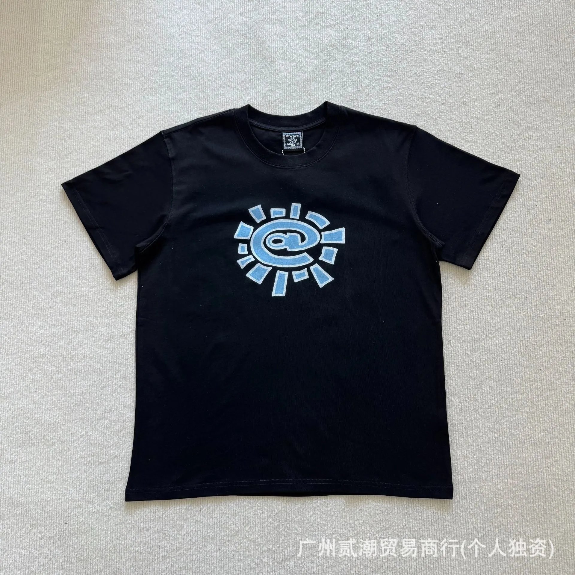 AD04 Black Print Blue