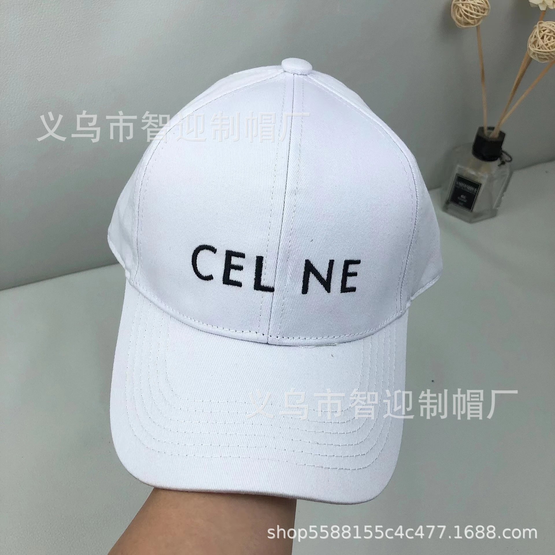 Celine Logo Embroidered Baseball Cap - 5