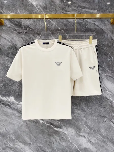 Louis Vuitton Monogram Tape Set Off-White T-Shirt and Shorts - 1