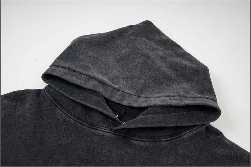 Design Distressed Graphic Zip-Up Hoodie Black - 6