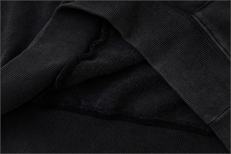 Design Distressed Graphic Zip-Up Hoodie Black - 10