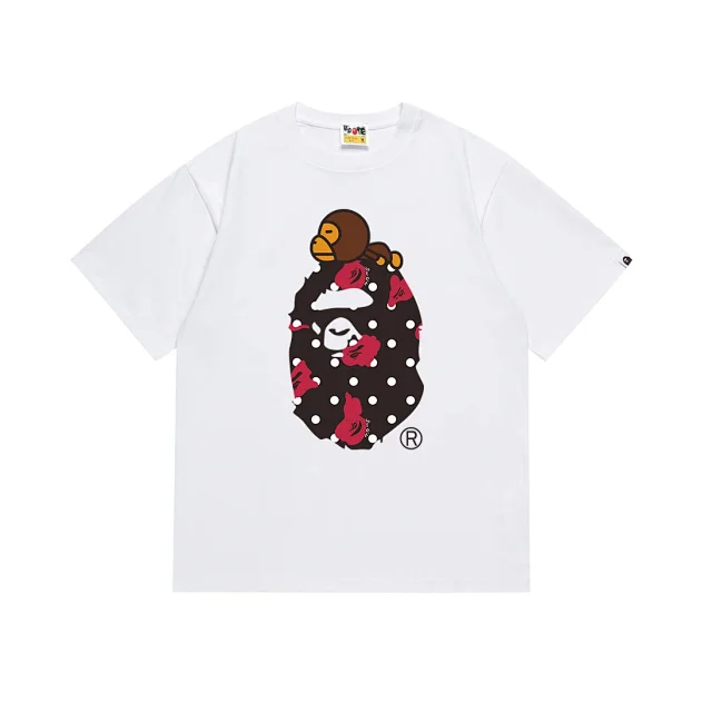 A BATHING APE T-Shirts Head Graphic Short-Sleeve T-Shirt product detail image 15