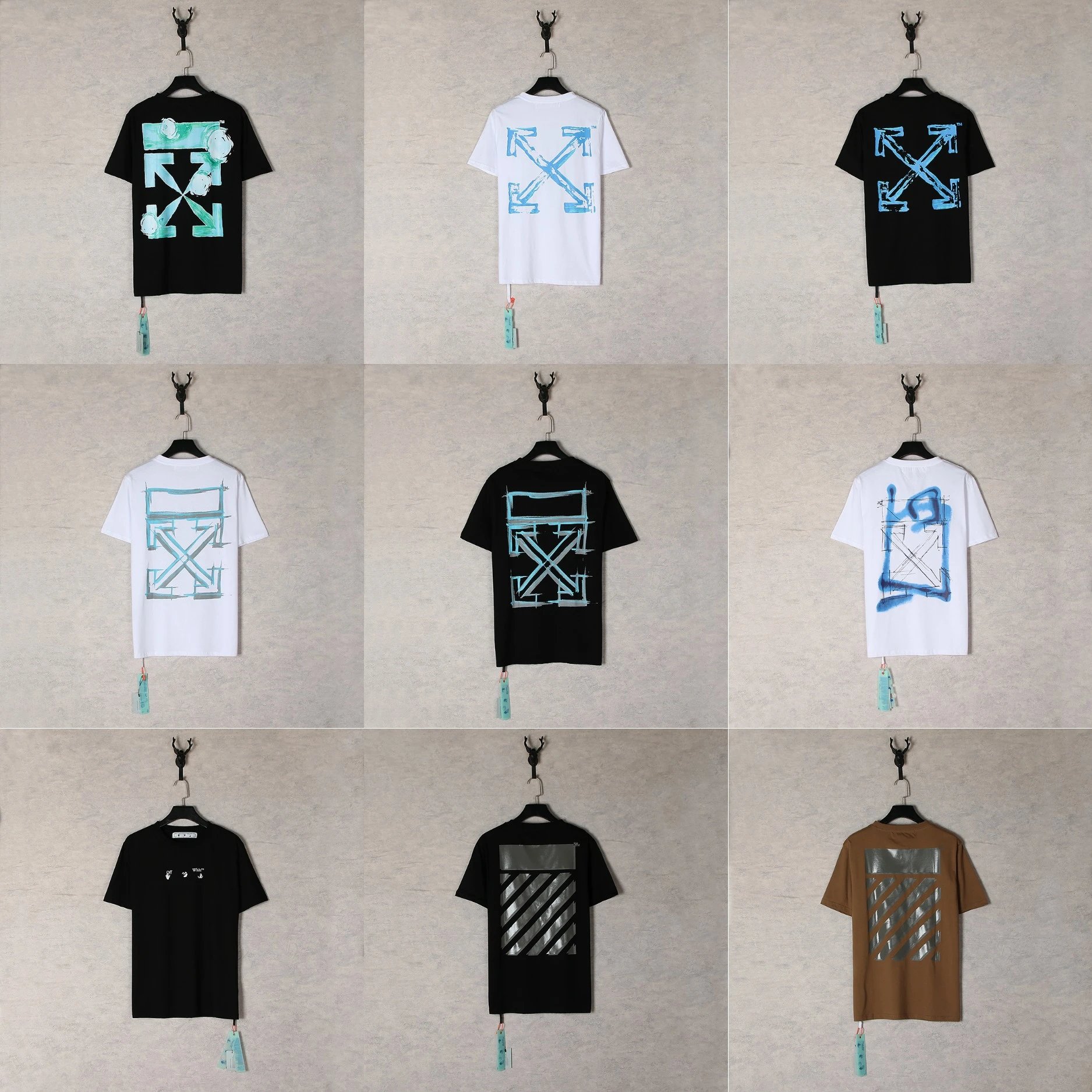 Off-White Industrial Arrow Red Print White T-Shirt - 6