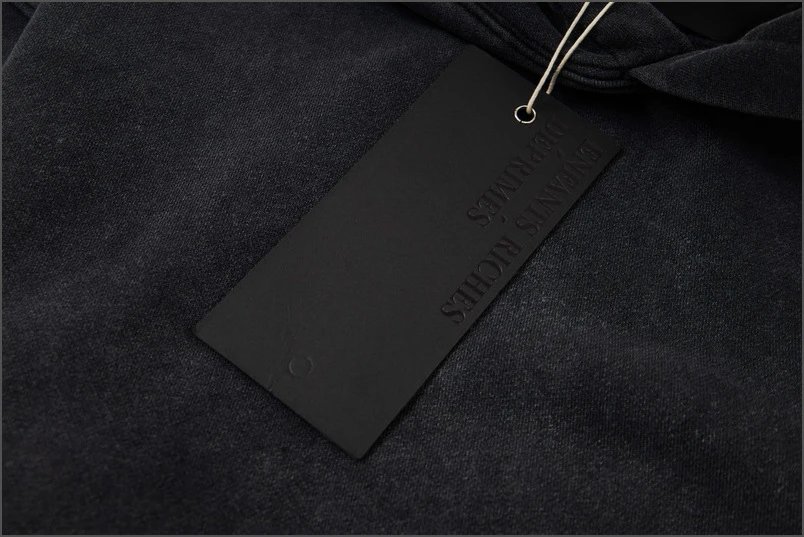 Design Distressed Graphic Zip-Up Hoodie Black - 13