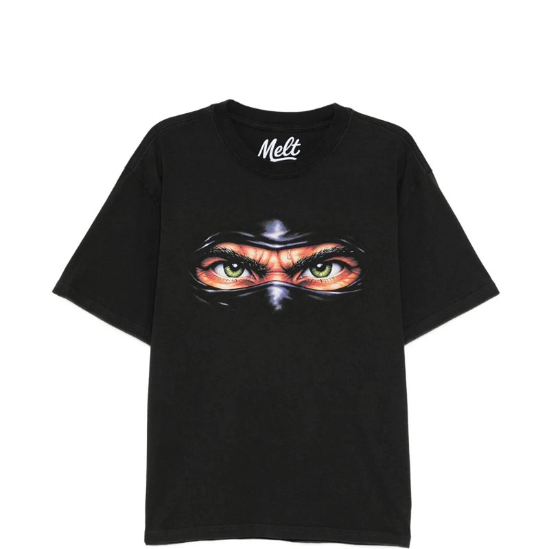 Melt Ninja Eyes Black T-Shirt T-Shirts