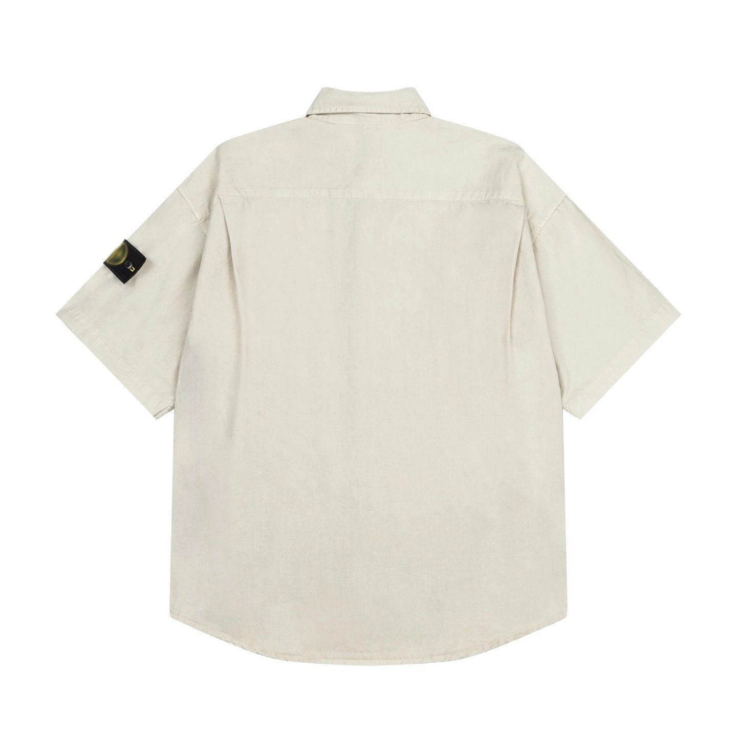 Stone Island Short-Sleeve Oversized Shirt Gray Tops Shirt - 9