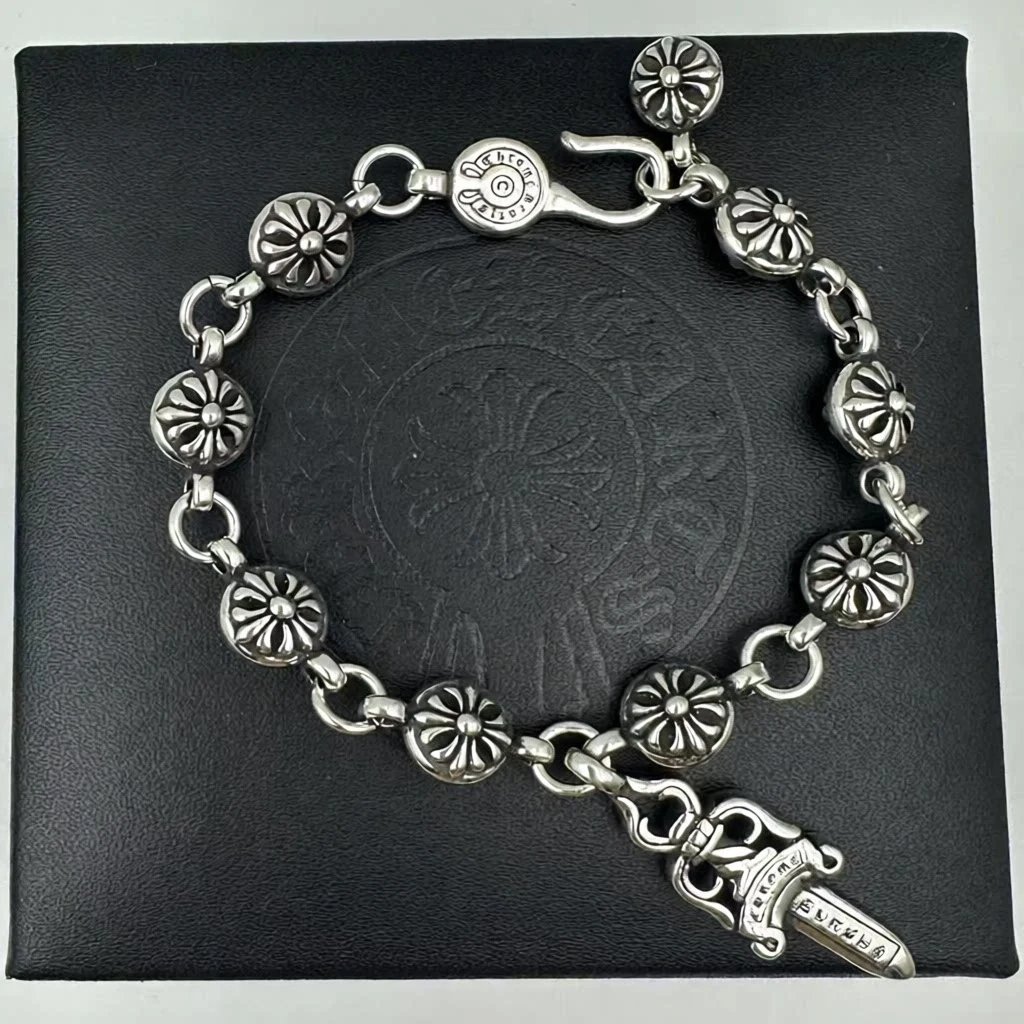 Cross flower ball sword bracelet