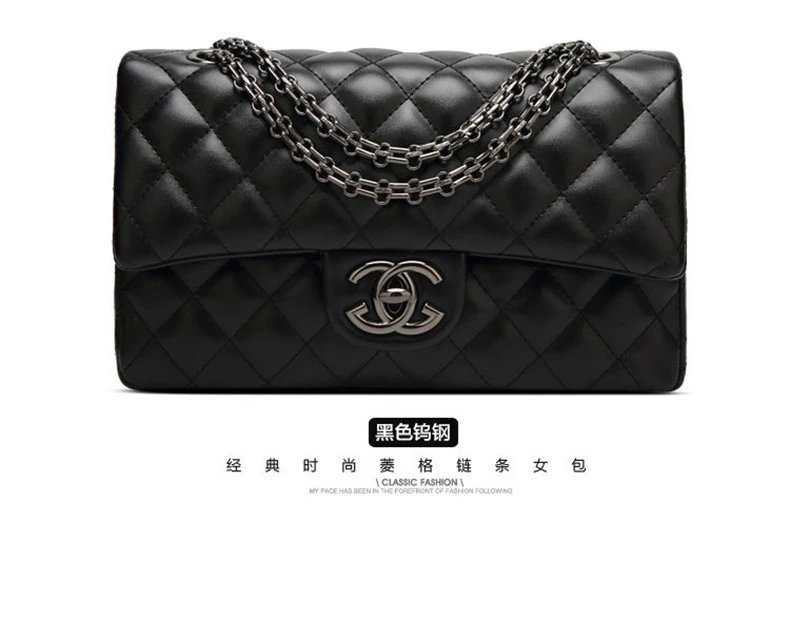 Chanel Classic Flap Bag White Quilted Leather Chain Shoulder Bag - 25