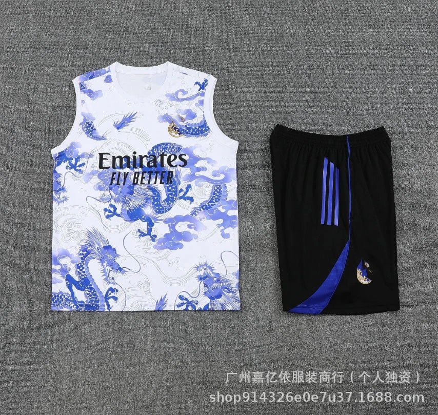 Design Coca-Cola x CyborgFit Cyberpunk Graphic Vest Top and Shorts Set Black / Blue Sets - 31
