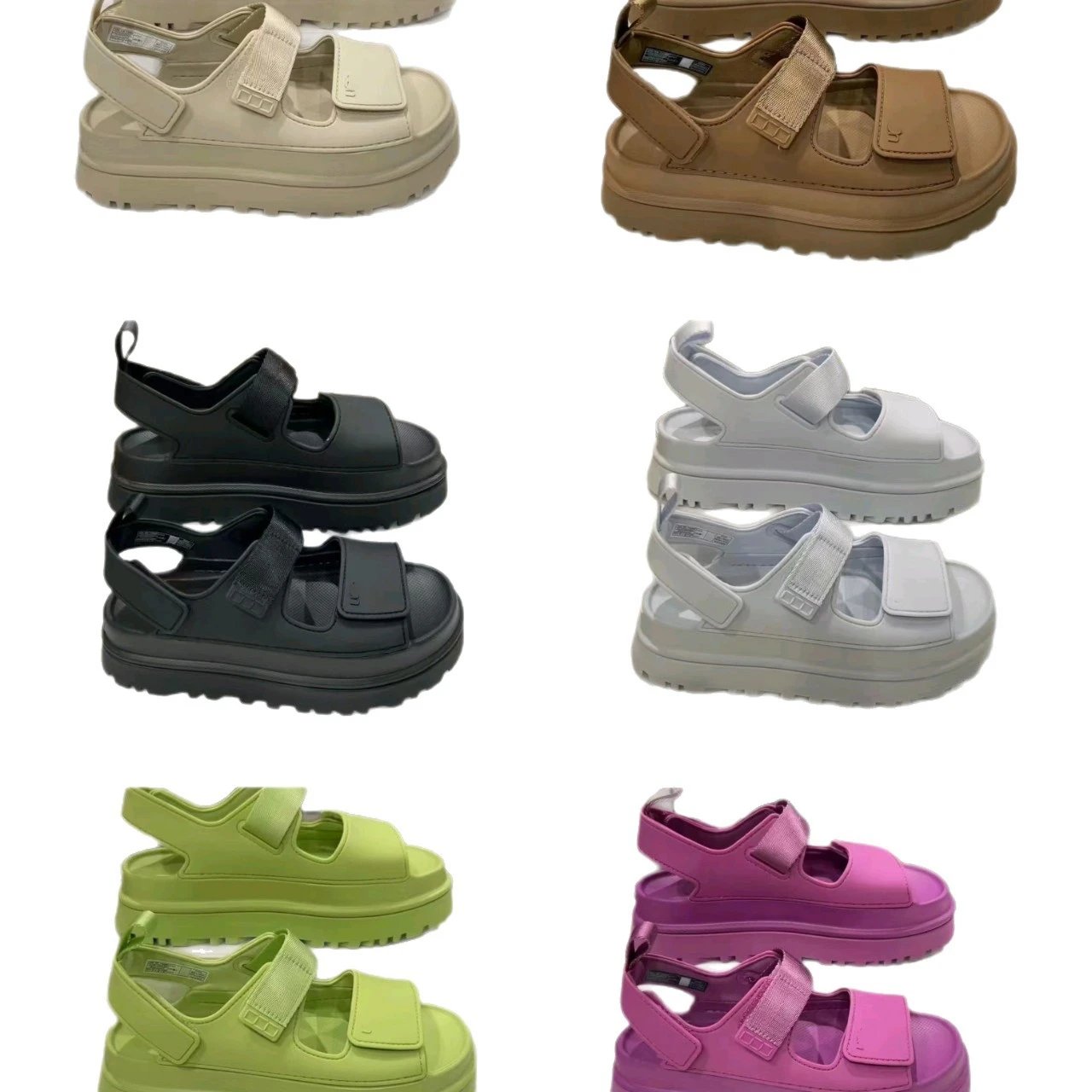 Lacoste Sandals Platform lug-sole hook-and-loop image 5