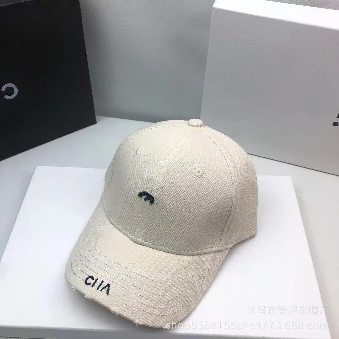 Design CIA White Distressed Baseball Cap - 5