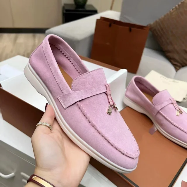 Unbranded Casual Shoes Slip-On Moc-Toe Loafers with Padlock Detail product detail image 2