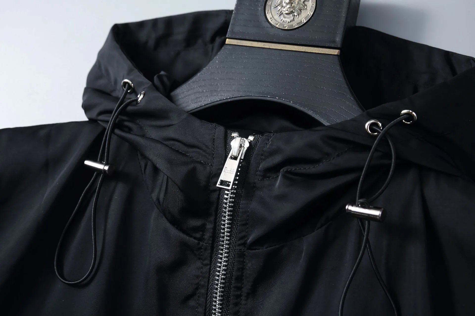 Design Bomber Jacket Olive Green with Subtle Pattern Outerwear - 3