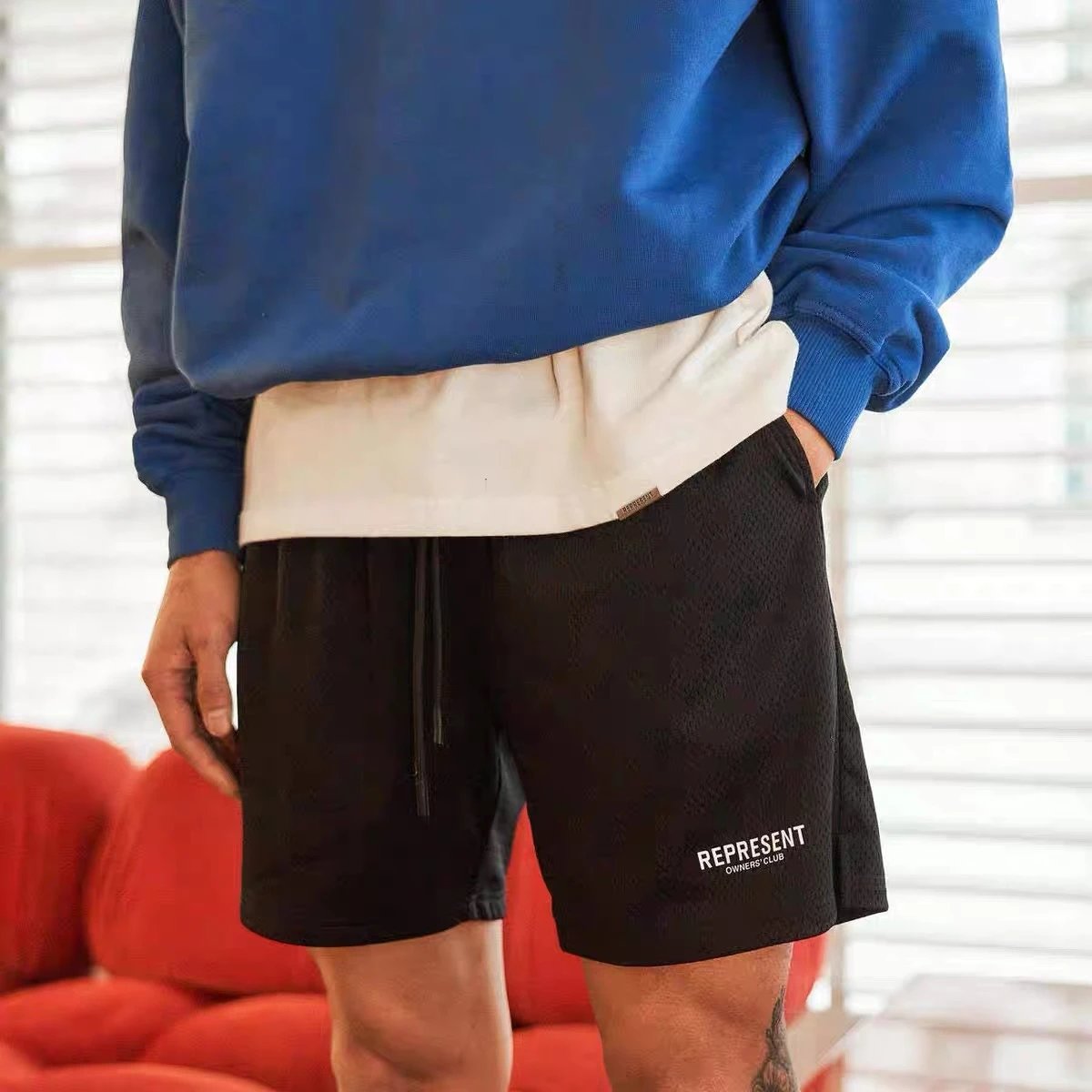 Represent Owners' Club Mesh Shorts Black - 15