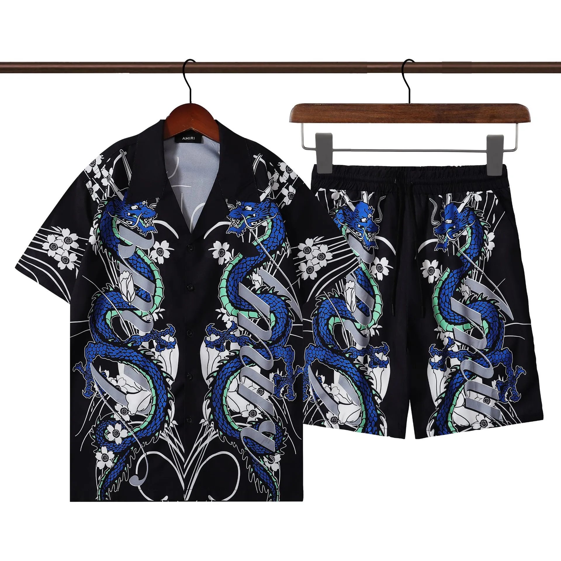 Amiri Vinyl Record Print Short-Sleeve Shirt Black - 10