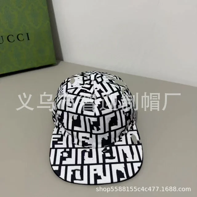 Unbranded Hats Curved-Brim Geometric Monogram-Print Baseball Cap product detail image 5