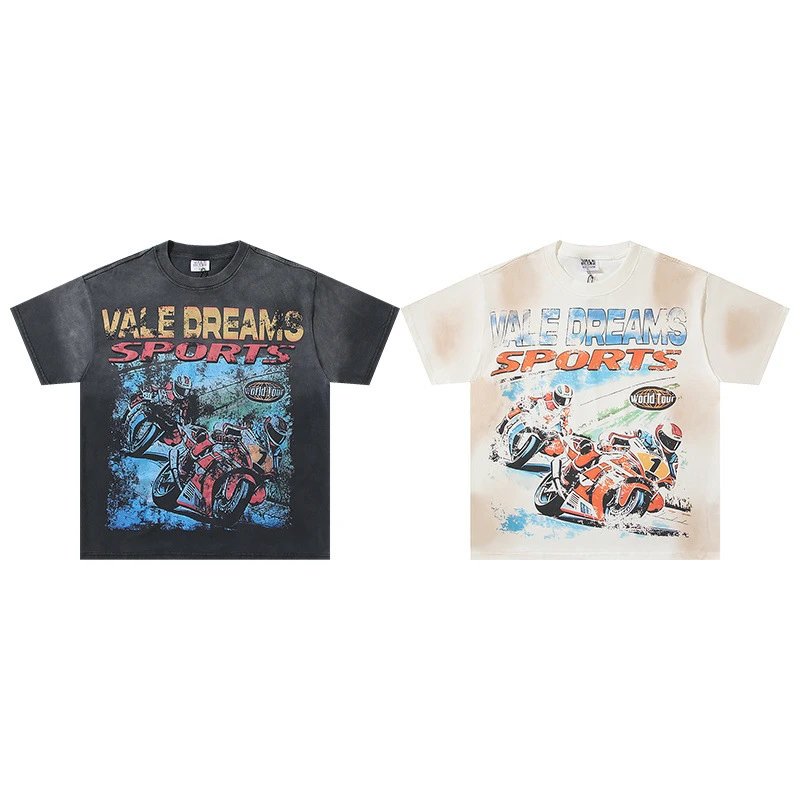 Unbranded T-Shirts Washed graphic-print short-sleeve T-shirt image 2