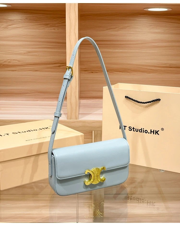 Design I.T Studio NK White Saddle Bag with Gold Hardware Crossbody Bags - 27