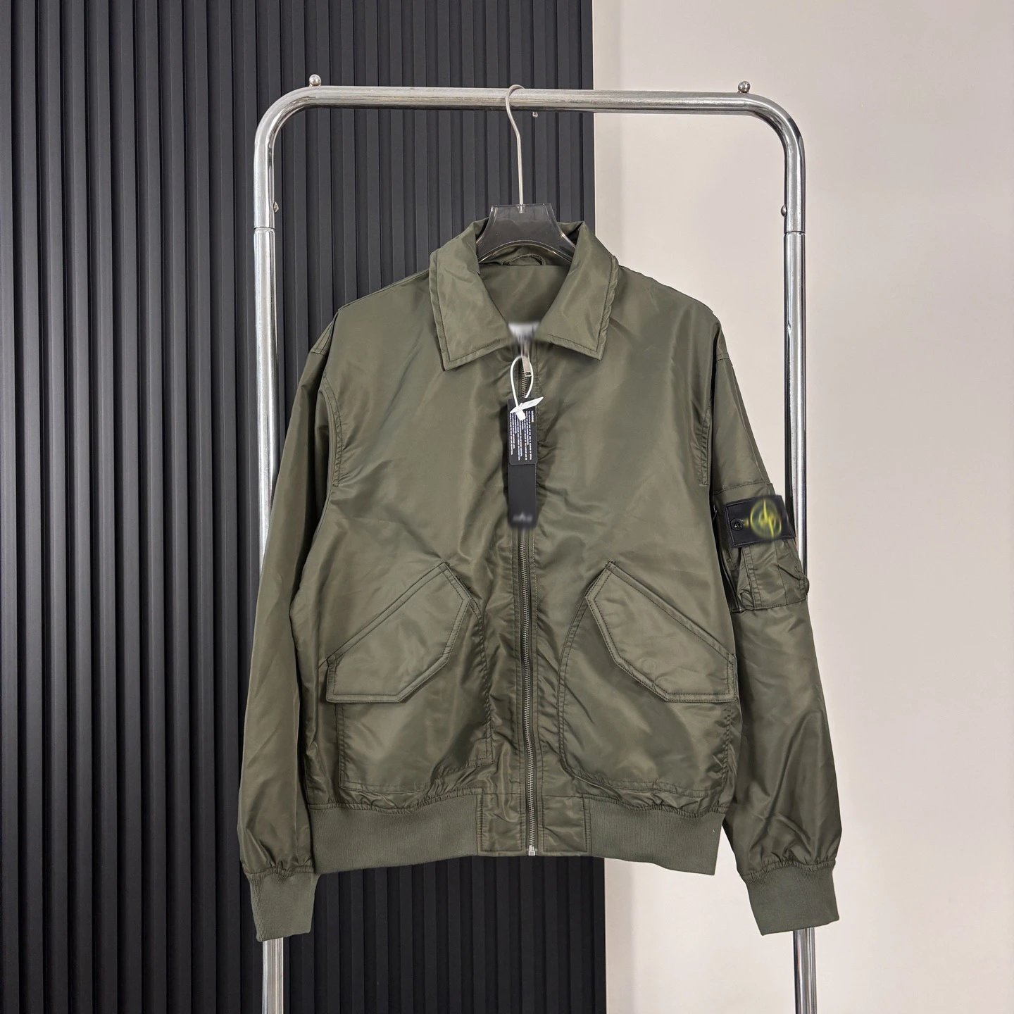 Stone Island Shadow Project MA-1 Bomber Jacket Army Green Jacket Outerwear Jacket - 3
