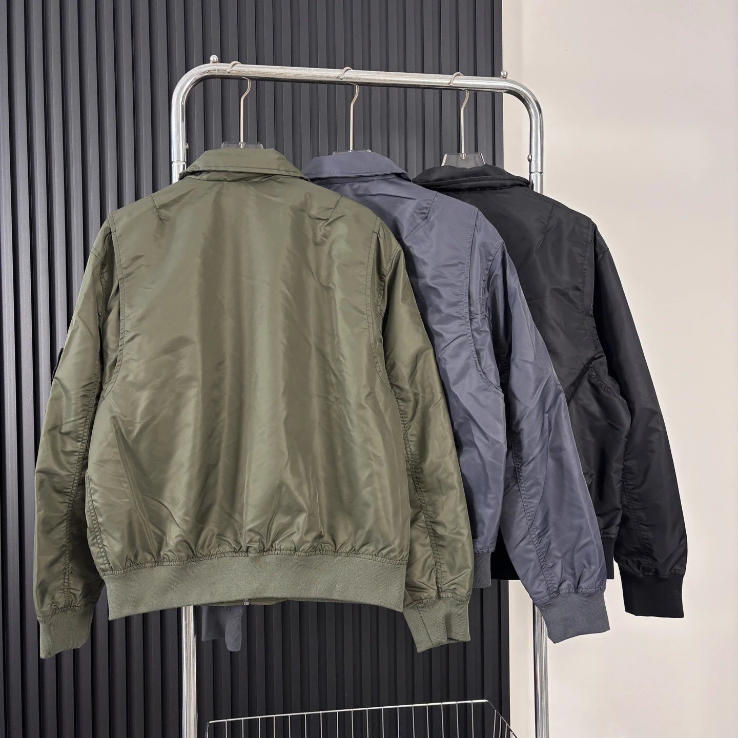 Stone Island Shadow Project MA-1 Bomber Jacket Army Green Jacket Outerwear Jacket - 6
