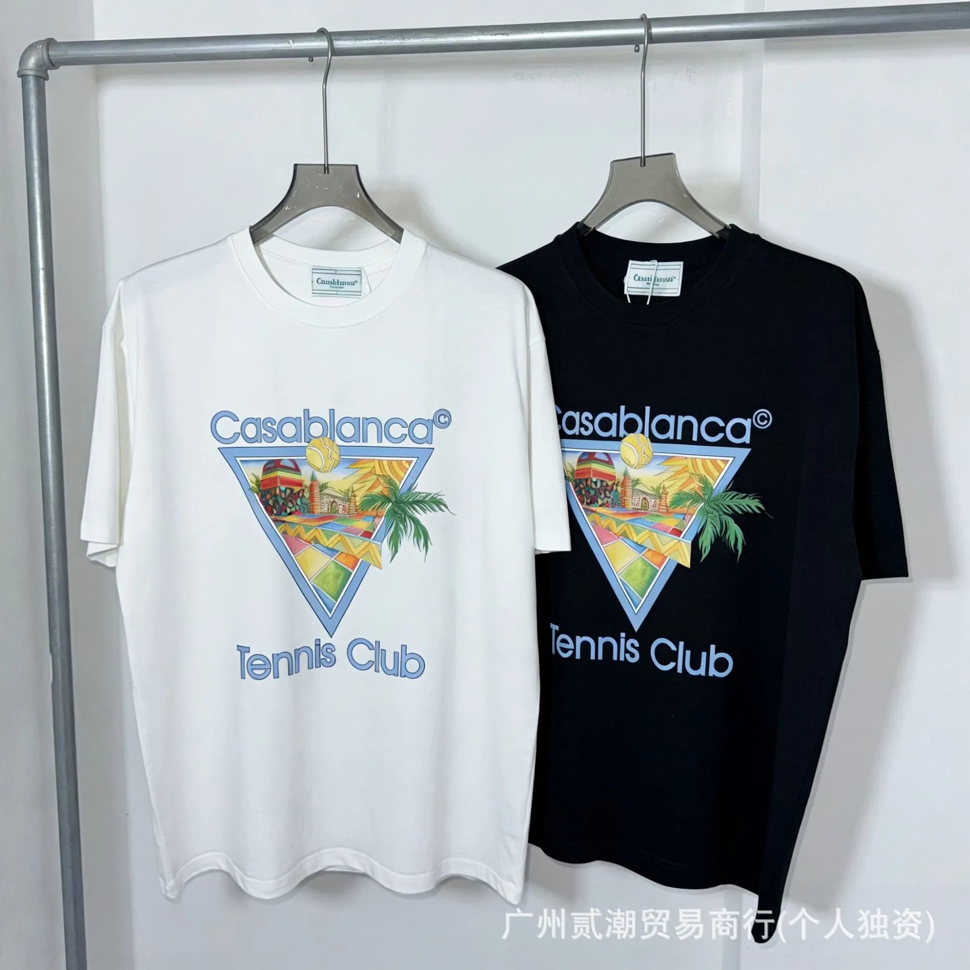 Casablanca T-Shirts Graphic-Print Crewneck image 2