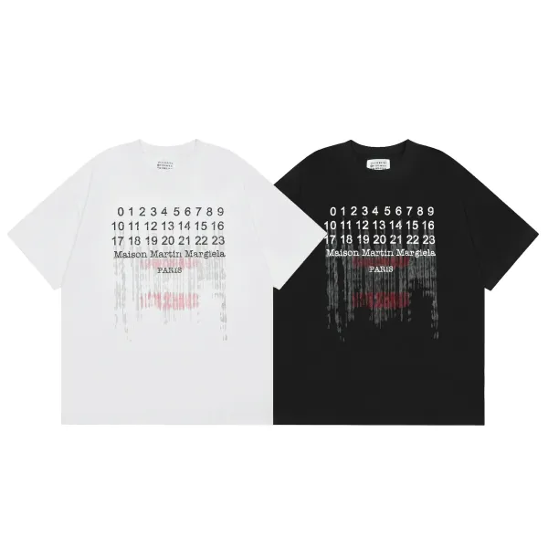 Maison Margiela Calendar Print Oversized T-Shirt Black - 11