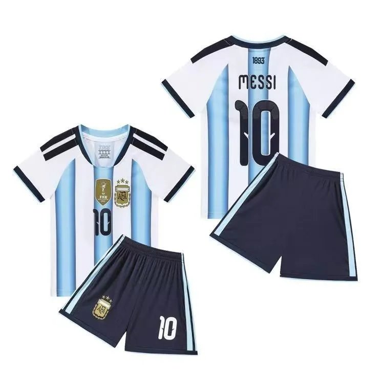 Design Argentina National Team Home Jersey White Light Blue Stripes Messi Edition Jersey - 3