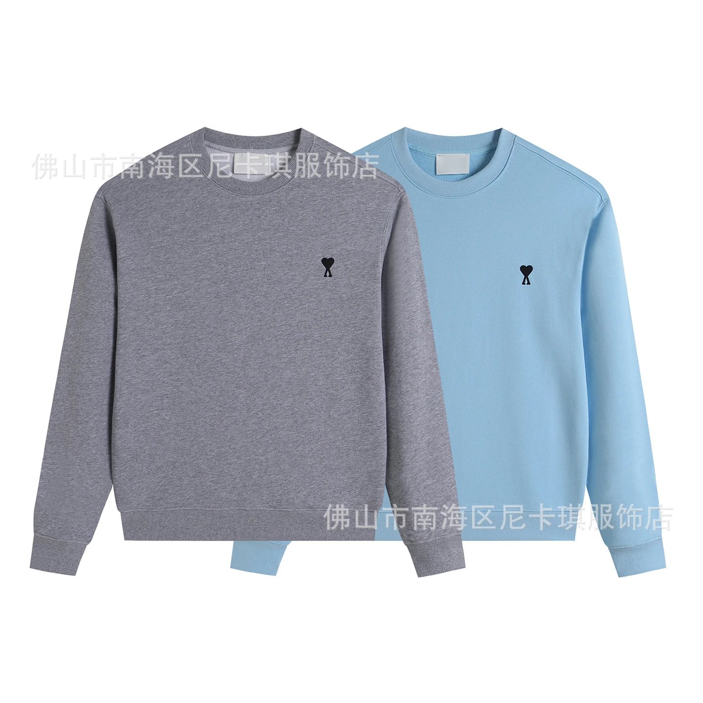 Comme des Garçons Play Heart Logo Gray Crewneck Sweatshirt Sweater - 5