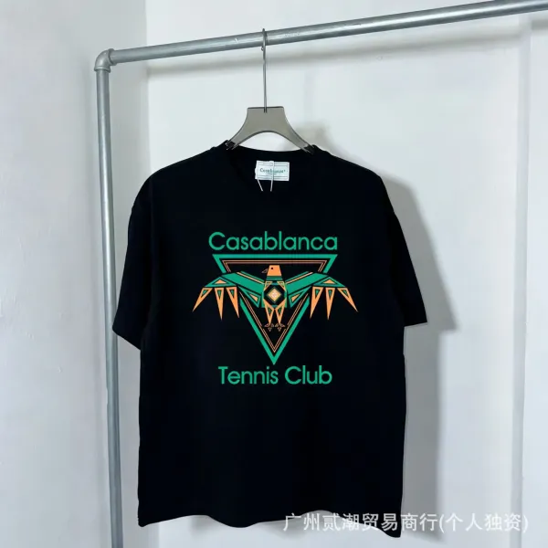Casablanca Tennis Club Graphic T-Shirt Black - 1