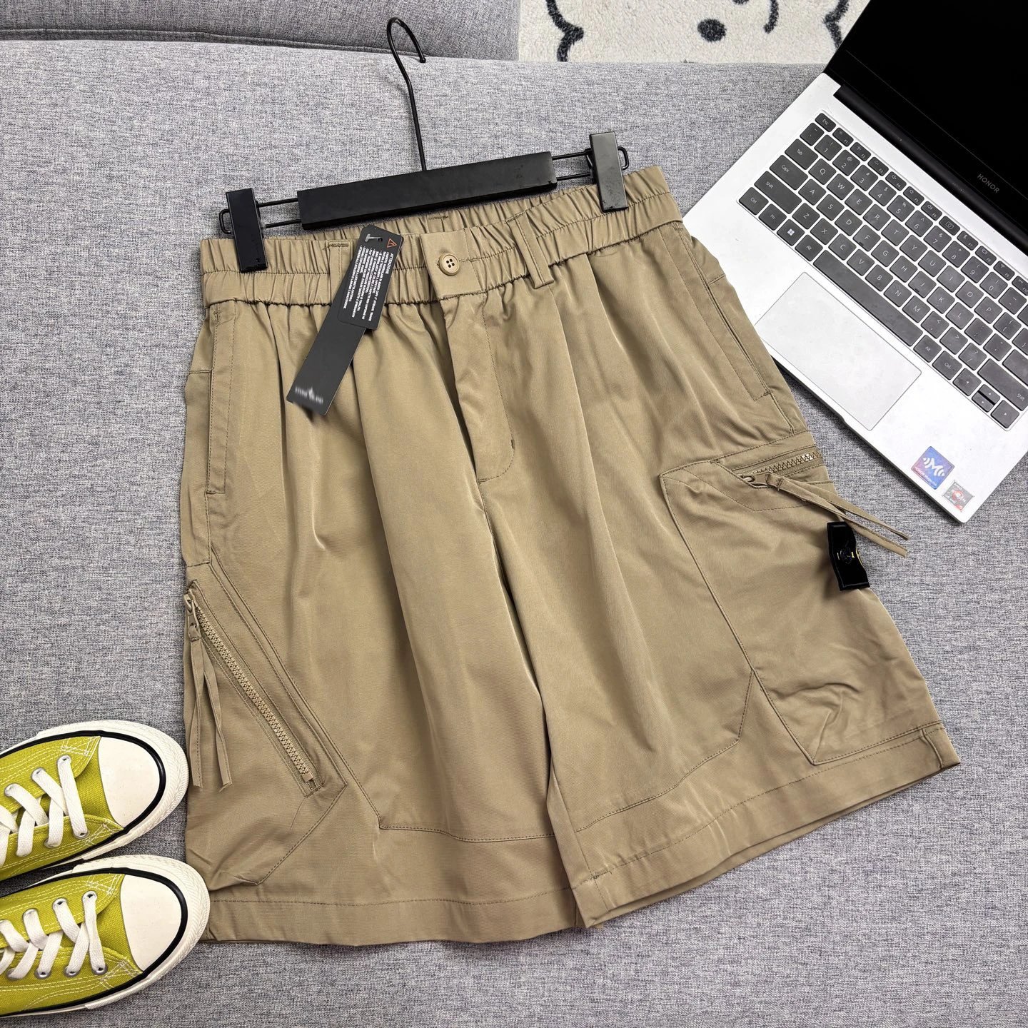 Stone Island Shadow Project Cargo Shorts Black - 7