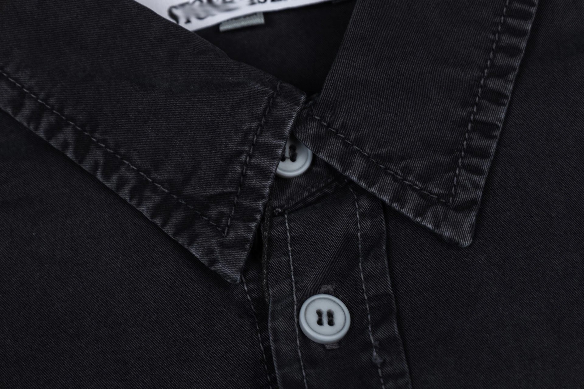 Stone Island Short-Sleeve Oversized Shirt Gray Tops Shirt - 18