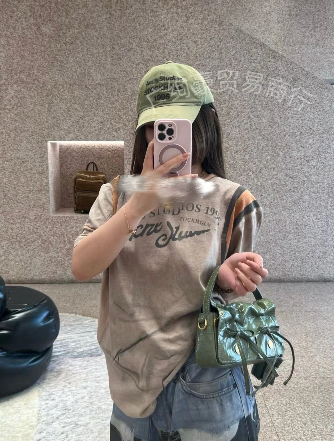 Acne Studios Stockholm 1996 Embroidered Baseball Cap Gray - 5