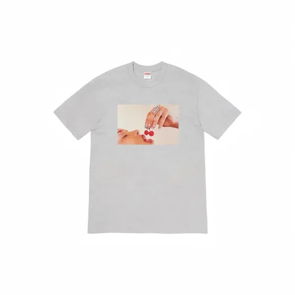 Supreme Cherry Print T-Shirt Gray - 1