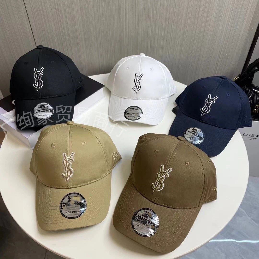 Saint Laurent YSL Monogram Baseball Cap Khaki - 3
