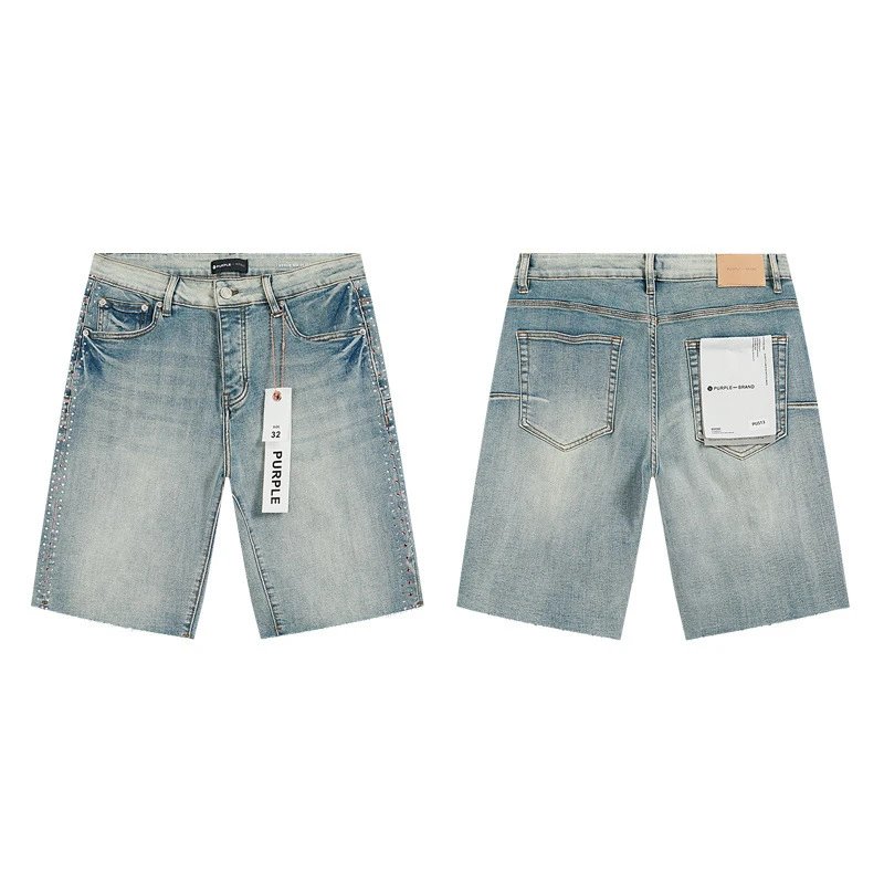 Amiri Logo-Print Distressed Denim Shorts Blue - 21