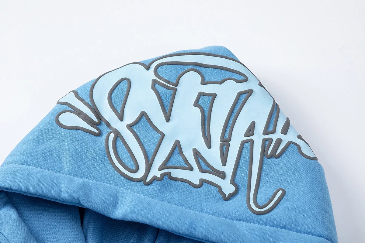 Design Graffiti Logo Black Hoodie and Sweatpants Set - 14
