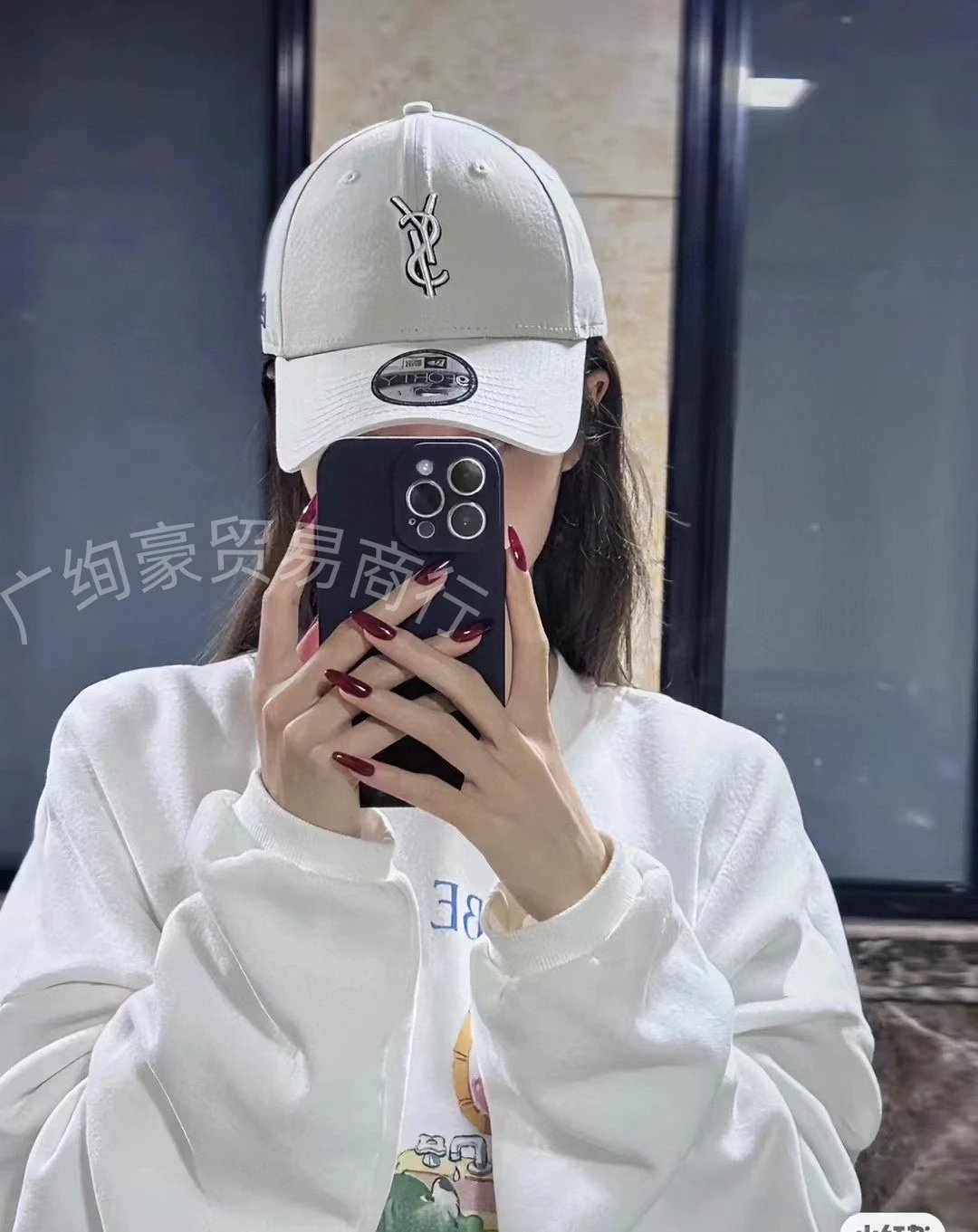 Saint Laurent YSL Monogram Baseball Cap Khaki - 4