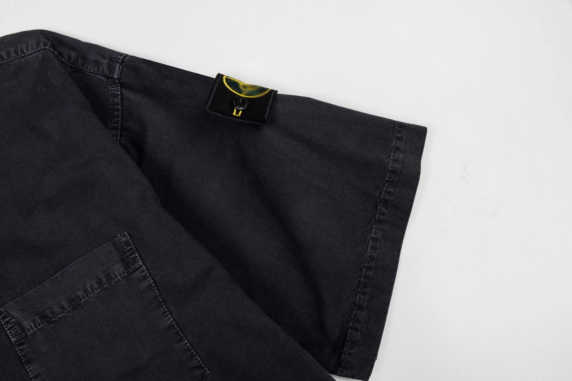 Stone Island Short-Sleeve Oversized Shirt Gray Tops Shirt - 21